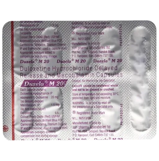duzela m 20mg capsule 10's